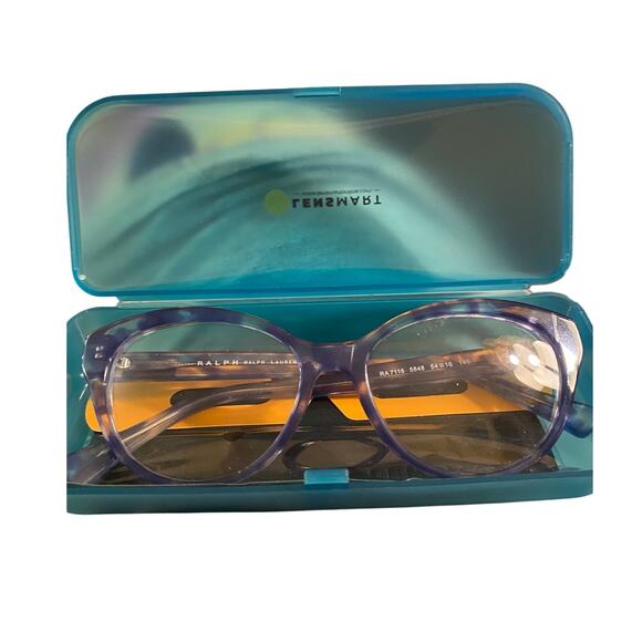 Lensmart Frames and Case Blue Slight Rounded Cat Eye - Picture 1 of 4